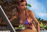Ein hot chick in engen lila bikini ficken